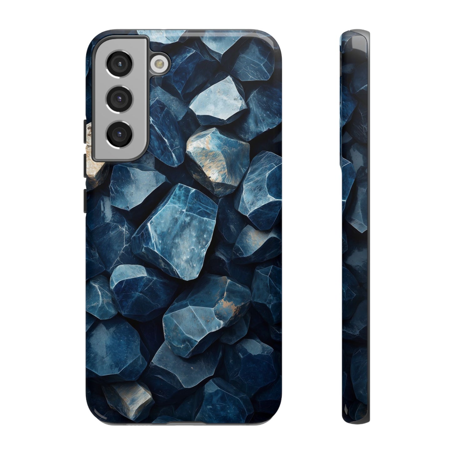 Mystic  Blue Crystals Print Phone Case for iPhone, Google Pixel, Samsung