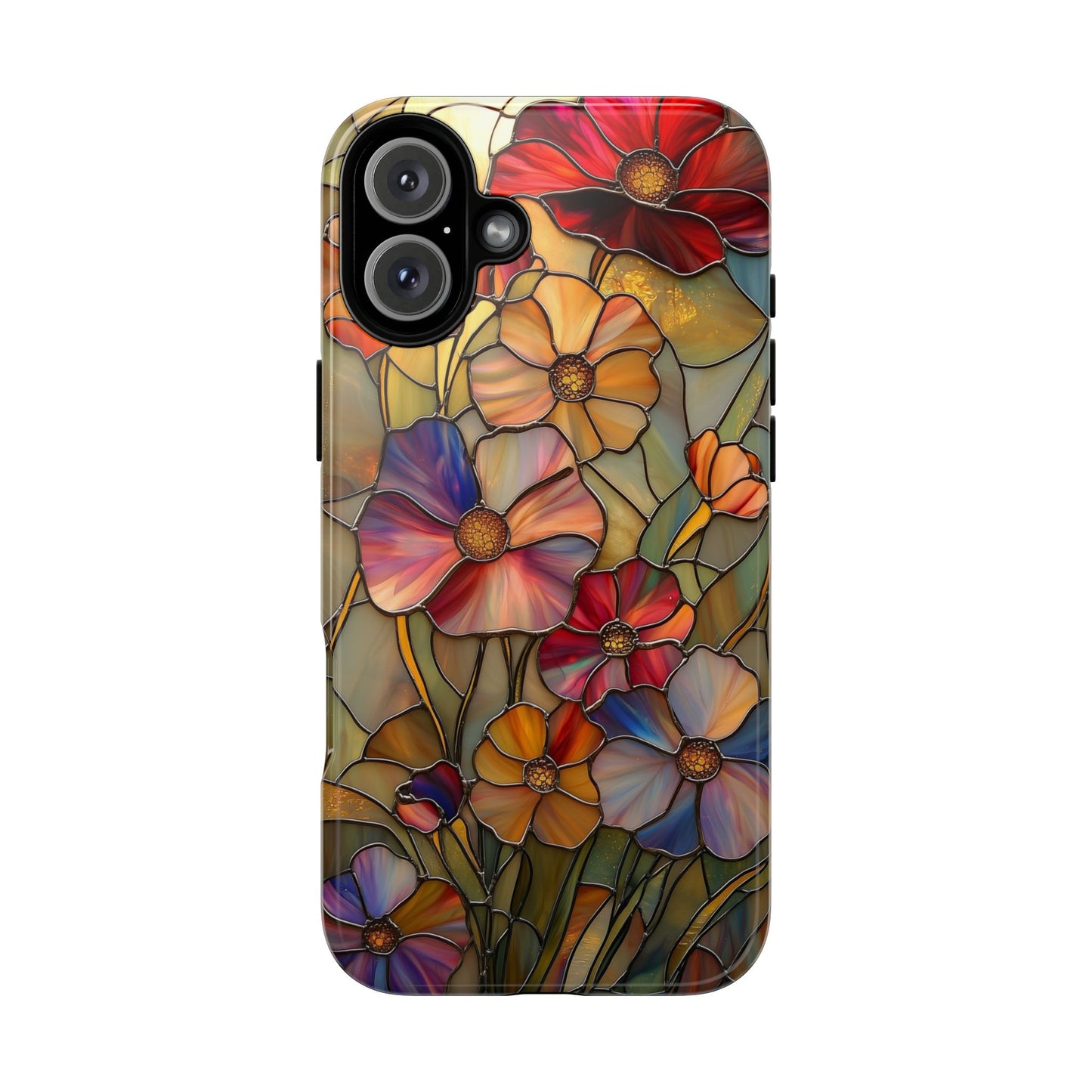 Whispers of Spring – Stained Glass Wildflower Phone Case for iPhone, Samsung & Pixel