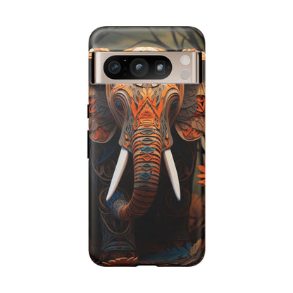 Elegant Artistic Elephant Mobile Cover – Intricate Paper-Cut Design