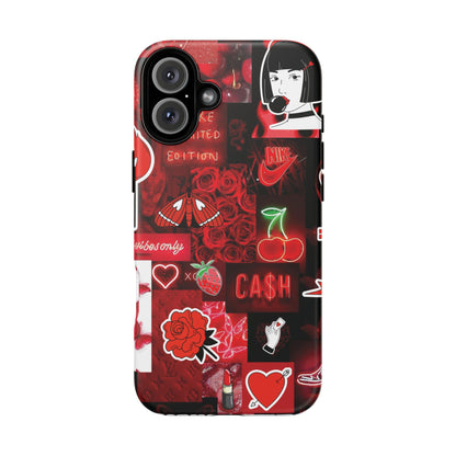 Red Pop Art Neon Vibes Phone Case