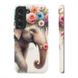 Joyful Floral Elephant Mobile Cover – Whimsical Watercolor Art