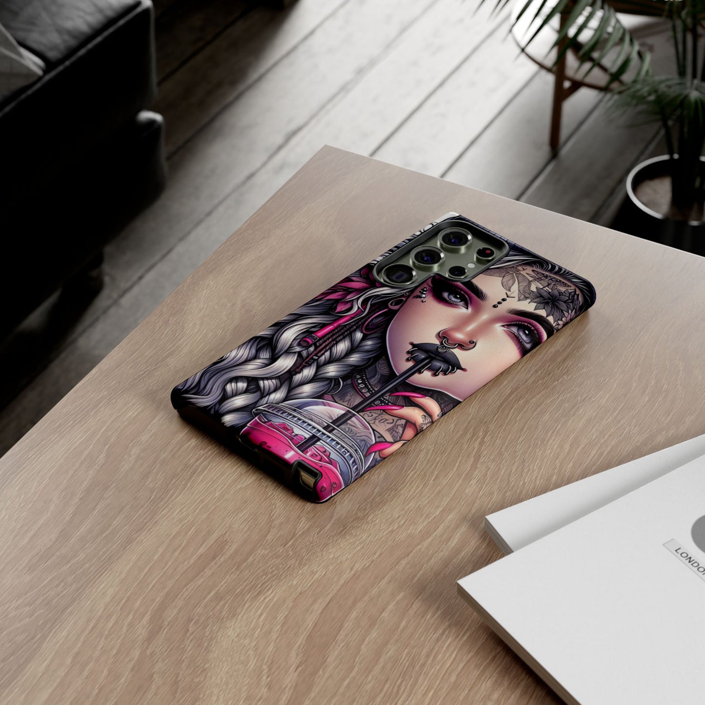 Icy Rebel – Silver Dreads & Edgy Street Chic Mobile Cover