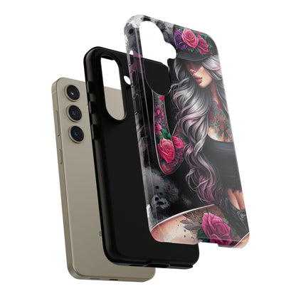 Ink & Roses – Edgy Floral Rebel Mobile Cover