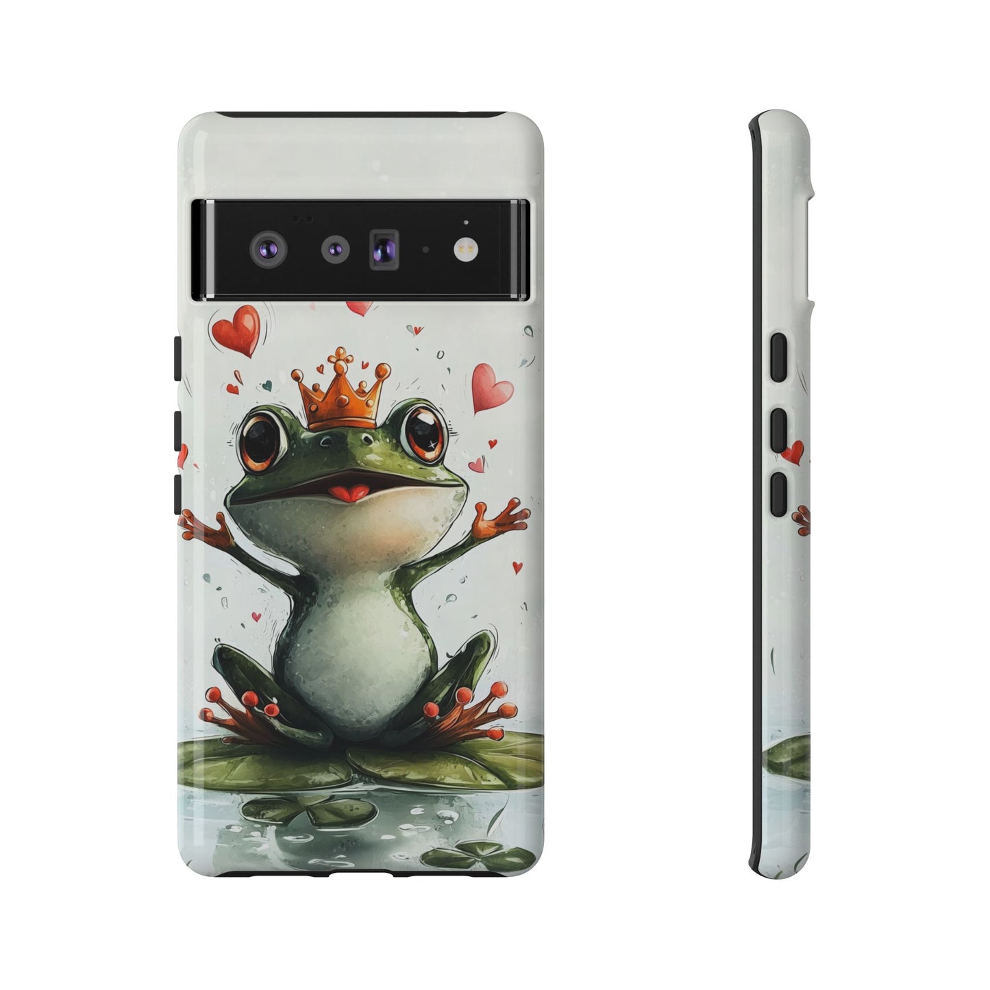 Happy Frog King Phone Case – Cute Anime Aesthetic for iPhone, Google Pixel & Samsung