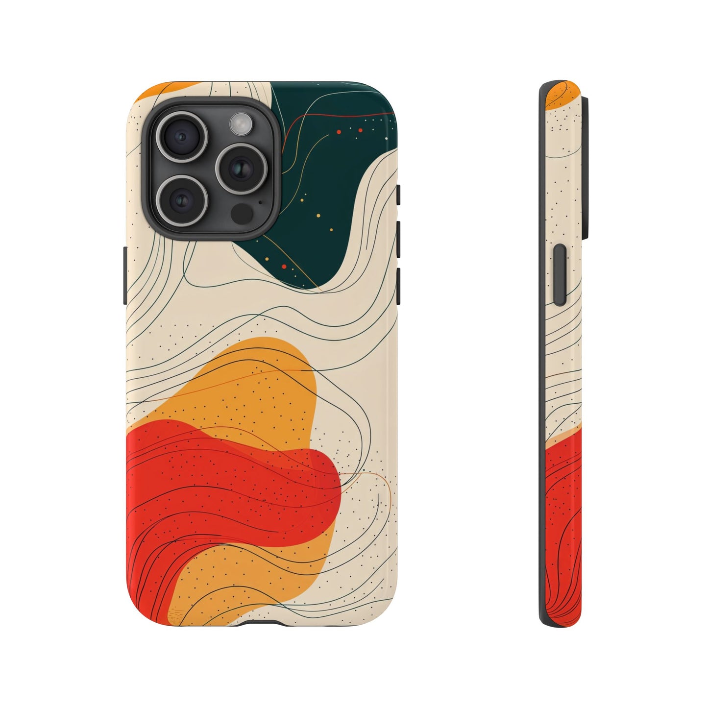 Wavy Vibes Abstract Phone Case – Bold Retro Design for iPhone, Samsung & Pixel