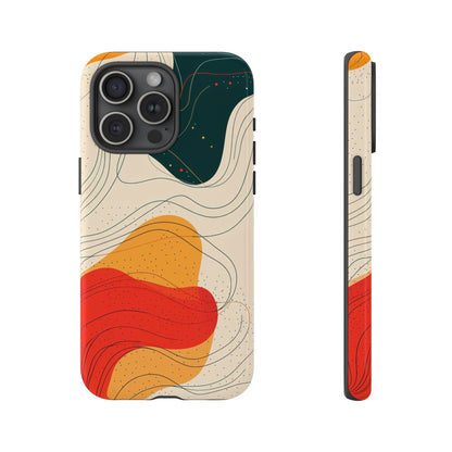 Wavy Vibes Abstract Phone Case – Bold Retro Design for iPhone, Samsung & Pixel