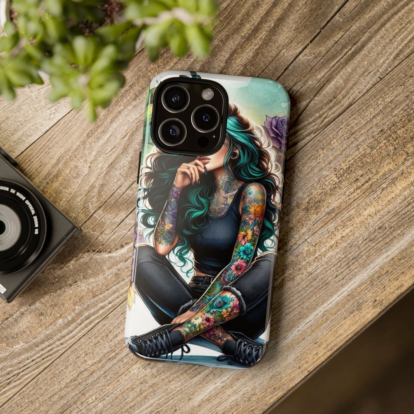 Urban Wildflower – Edgy Tattooed Beauty Mobile Cover