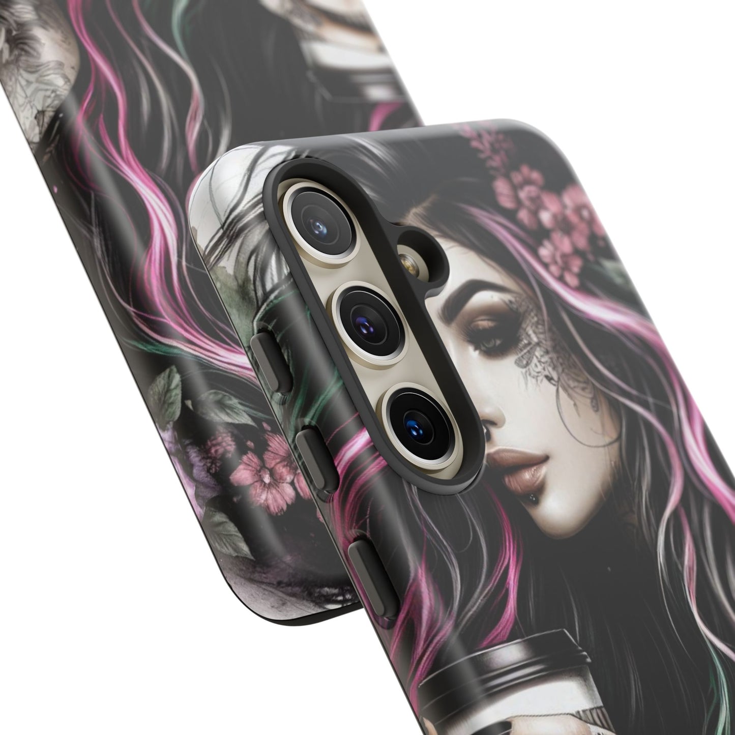 Tattooed Serenity – Gothic Coffee Lover Mobile Cover