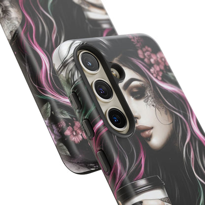 Tattooed Serenity – Gothic Coffee Lover Mobile Cover