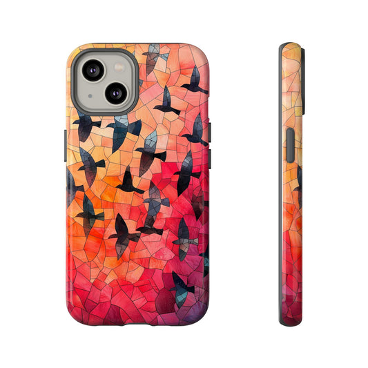 Chorus of Flight – Mosaic Birds Phone Case for iPhone, Samsung & Pixel