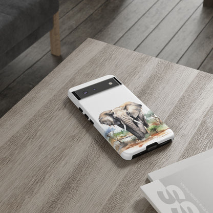 Safari Watercolor Elephant Mobile Cover – Artistic Wildlife Design