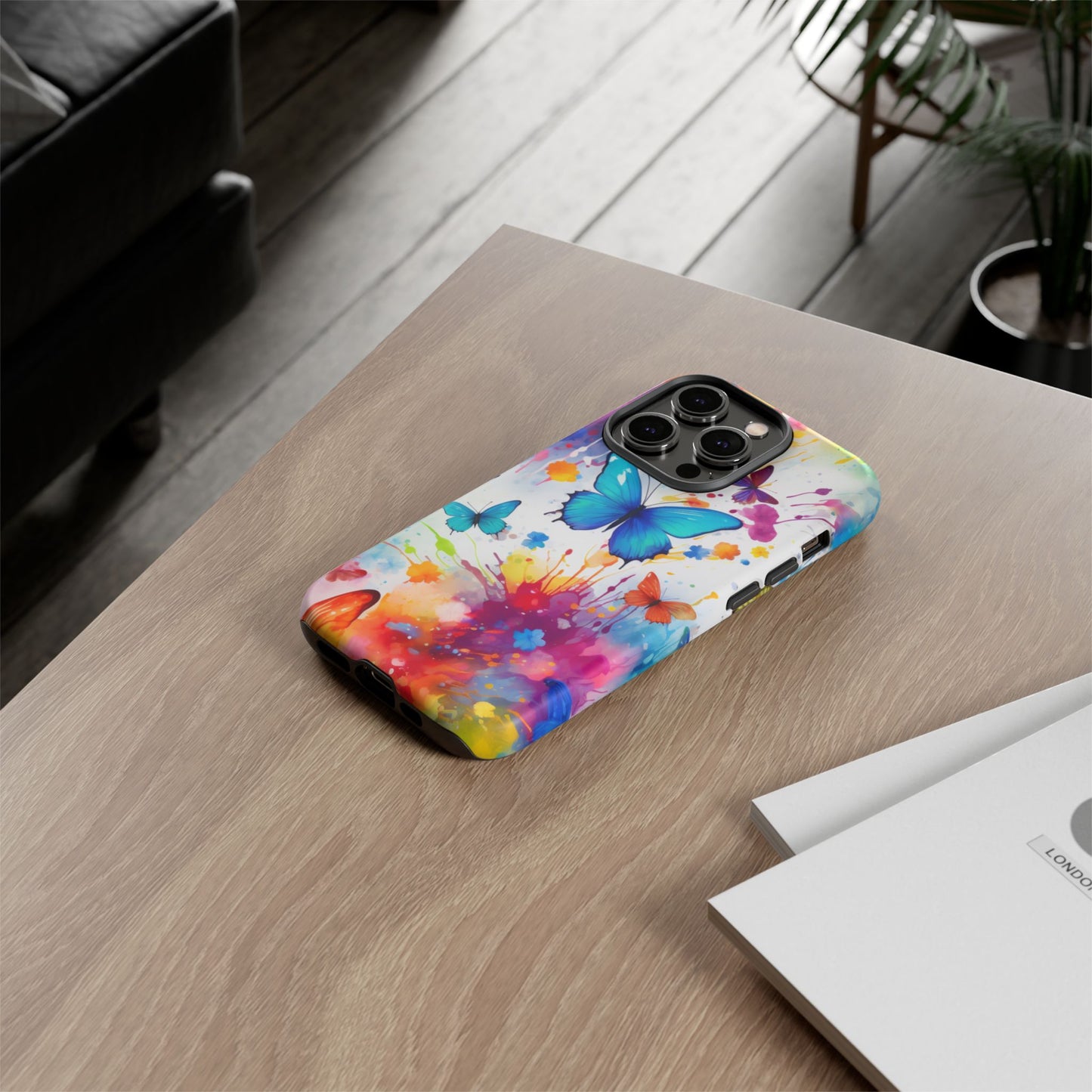 Vibrant Watercolor Butterfly Mobile Case
