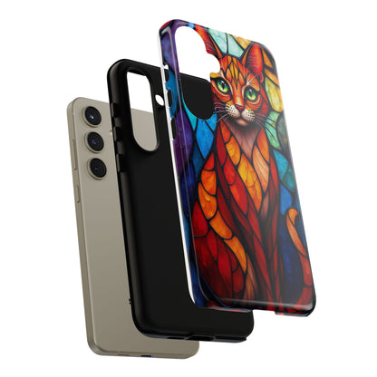 Geometric Cat: Colorful Abstract Portrait