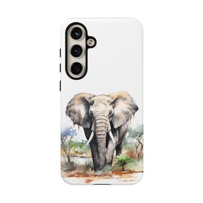 Safari Watercolor Elephant Mobile Cover – Artistic Wildlife Design