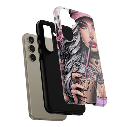 Pink Aesthetic Rebel – Iced Coffee & Inked Beauty Mobile Cover