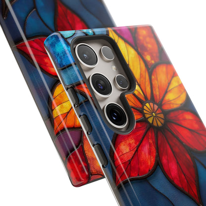Radiant Blossom: Red and Orange Floral Elegance