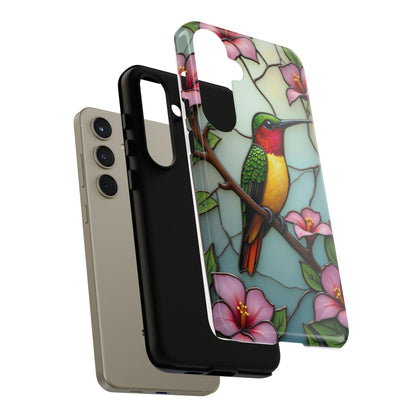 Elegant Hummingbird with Floral Mosaic | Artistic Nature Design