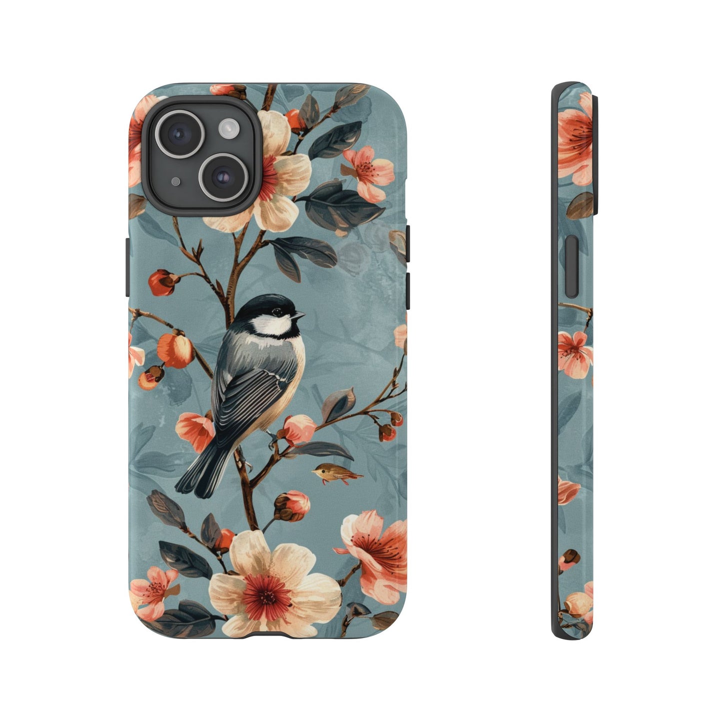 Floral Bird Phone Case - Elegant Nature-Inspired Cover for iPhone, Samsung & Google Pixel