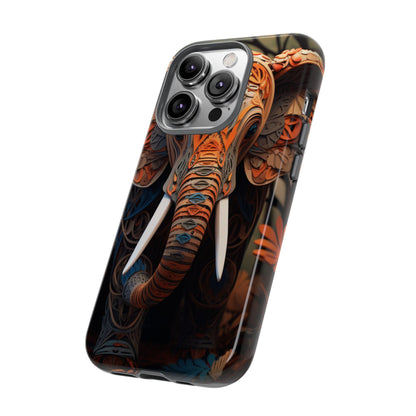 Elegant Artistic Elephant Mobile Cover – Intricate Paper-Cut Design