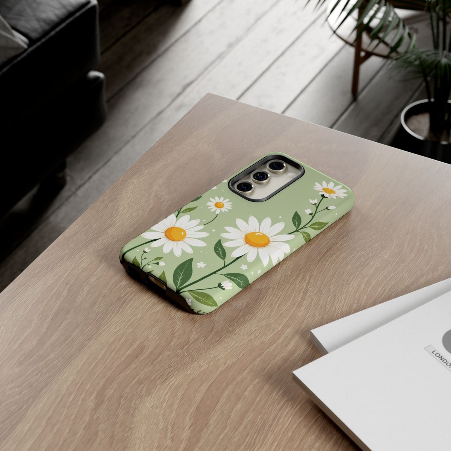 Green Floral Case, Daisy Pattern Design, Iphone Case Design, Perfect Gift For Her