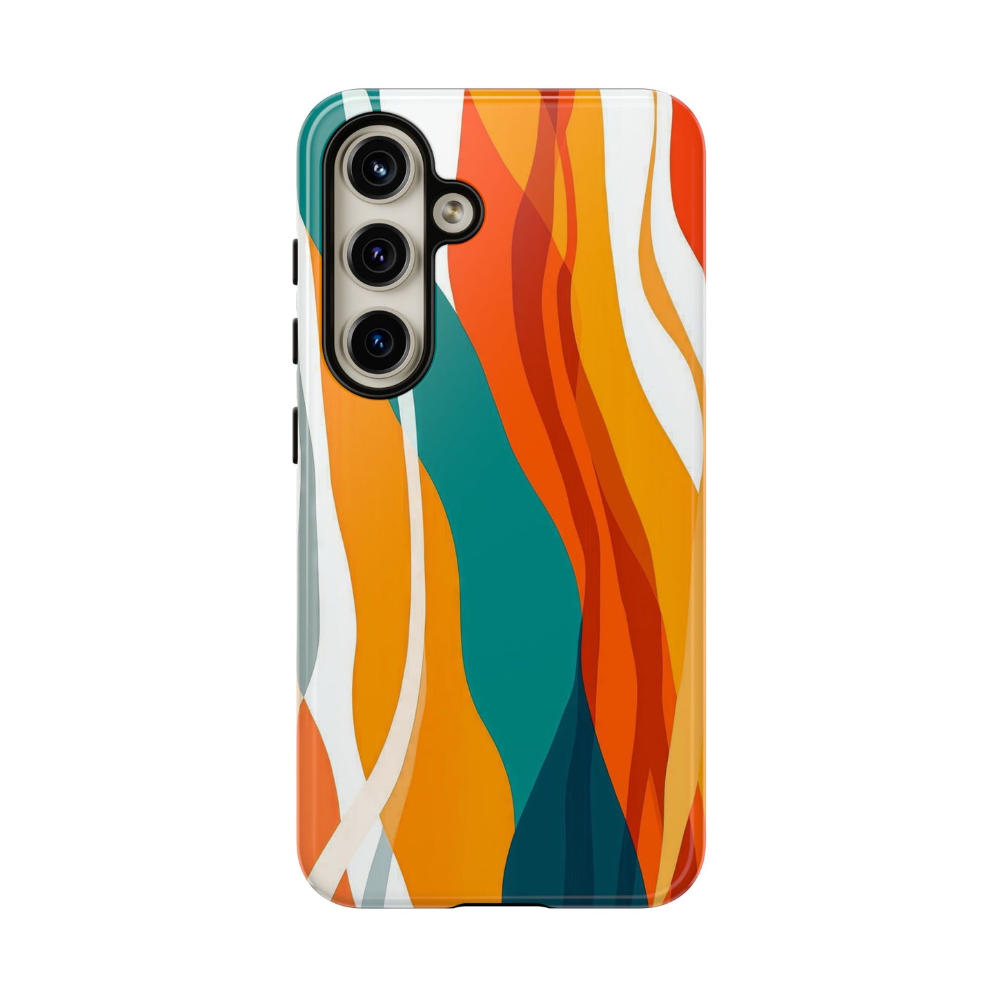 Sunset Waves – Retro Abstract Phone Case for iPhone, Samsung & Pixel