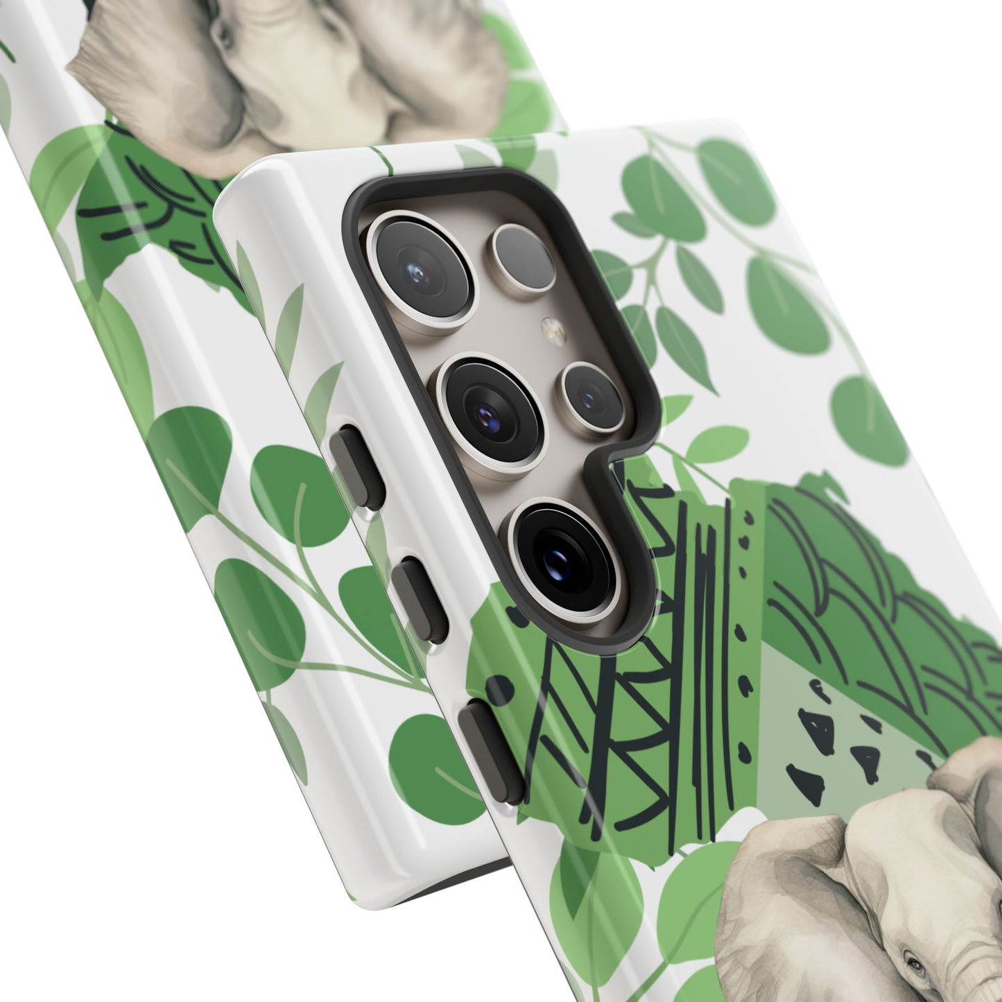Tropical Elephant Mobile Cover – Nature-Inspired Boho Art
