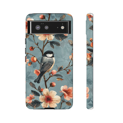 Floral Bird Phone Case - Elegant Nature-Inspired Cover for iPhone, Samsung & Google Pixel