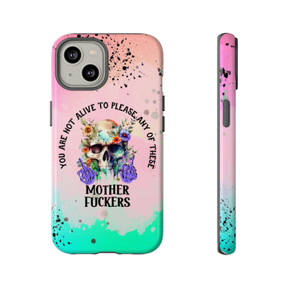 You Are Not Alive to Please Anyone Floral Skull Phone Case Perfect for iPhone, Samsung & Google Pixel, Funny Gift
