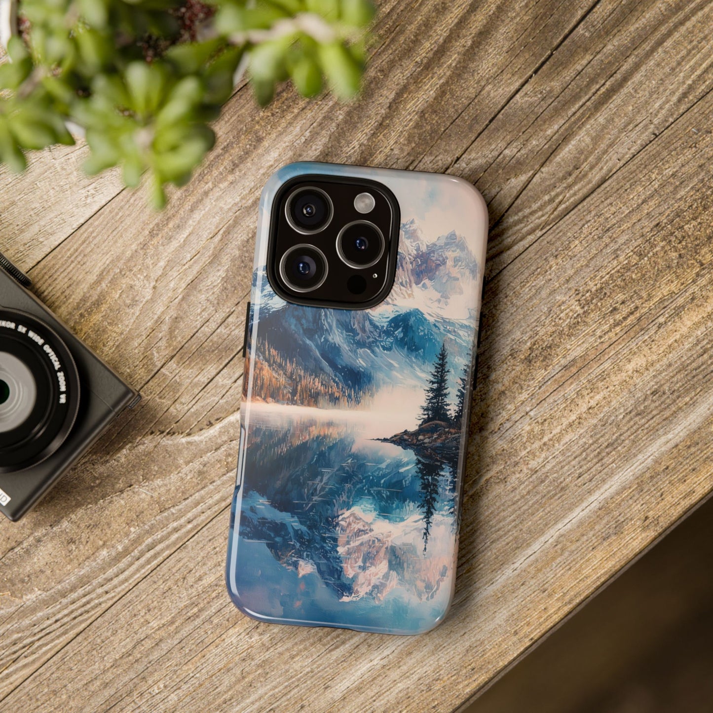 Mountain Lake Reflection Phone Case – Tranquil Nature Vibes for iPhone, Pixel & Samsung
