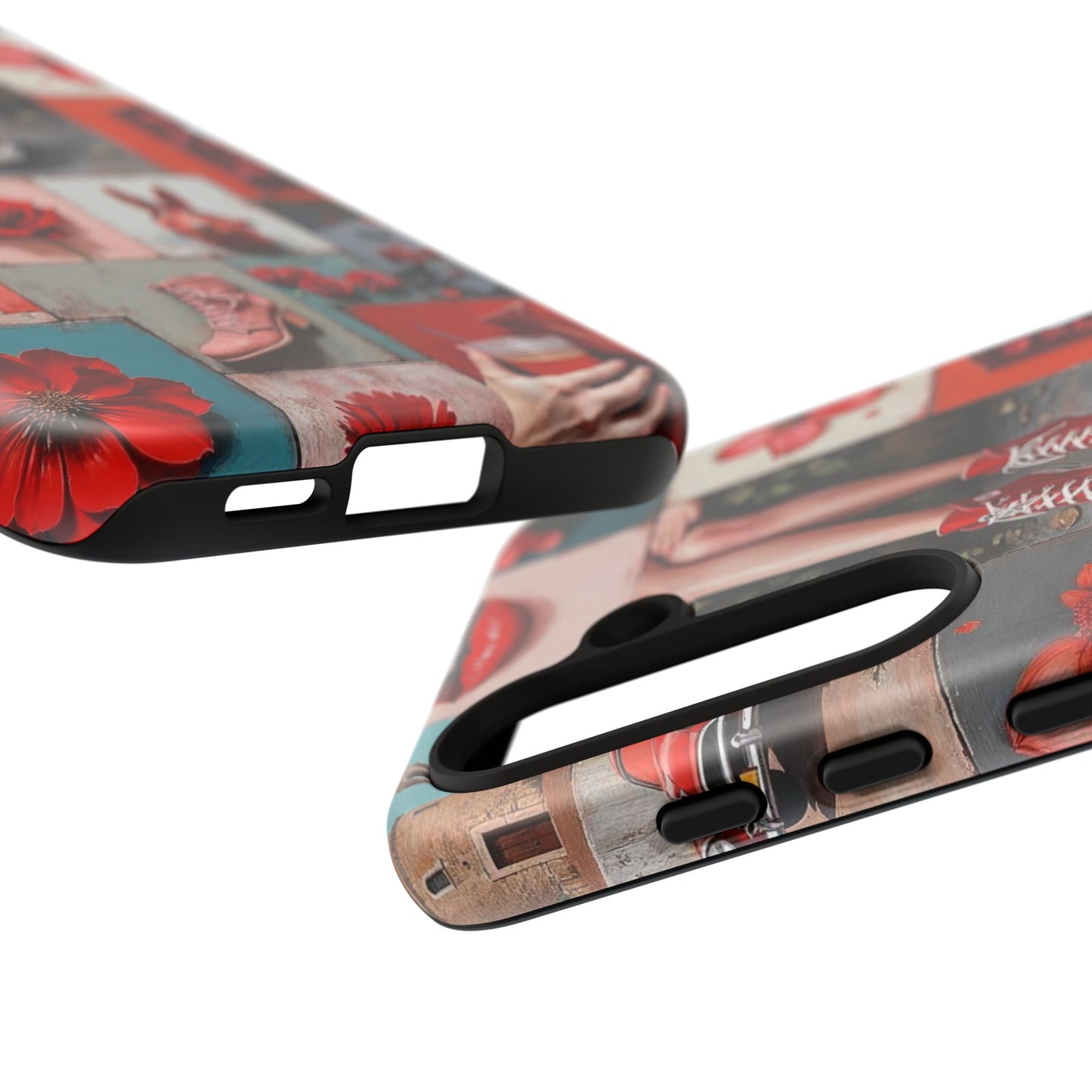 Red Sneakers & Roses Collage Phone Case