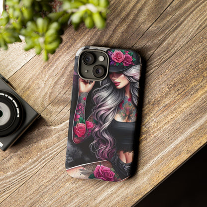 Ink & Roses – Edgy Floral Rebel Mobile Cover