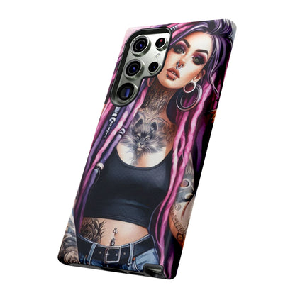 Tattooed Rebel – Gothic Cat Spirit Mobile Cover