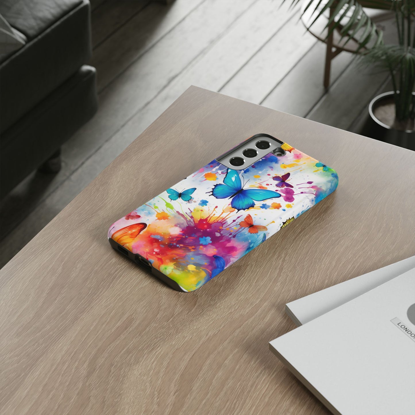 Vibrant Watercolor Butterfly Mobile Case