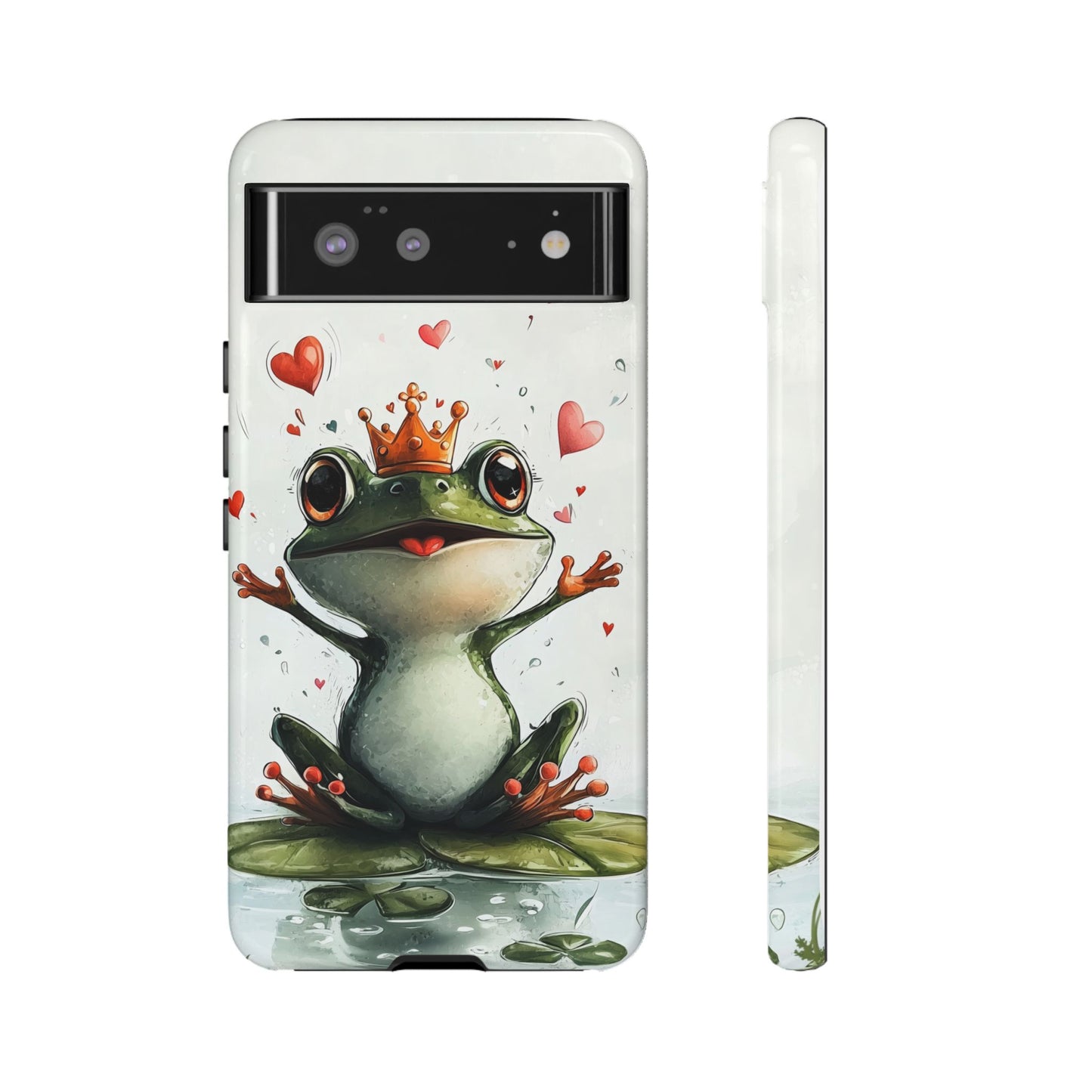 Happy Frog King Phone Case – Cute Anime Aesthetic for iPhone, Google Pixel & Samsung