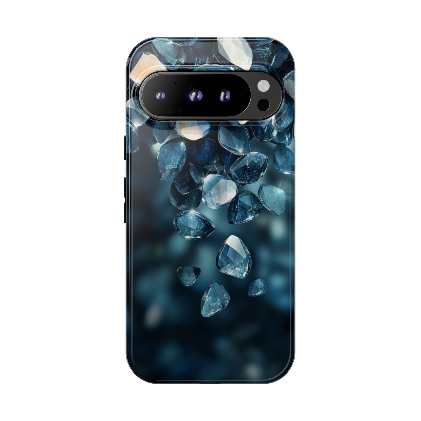 Blue Crystal Aesthetic Phone Case for iPhone, Google Pixel, Samsung
