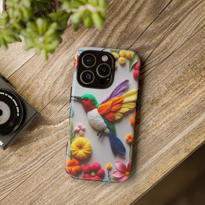 Elegant Hummingbird with Floral Mosaic Design | Nature's Artistic Vibes | iPhone 16 Pro
