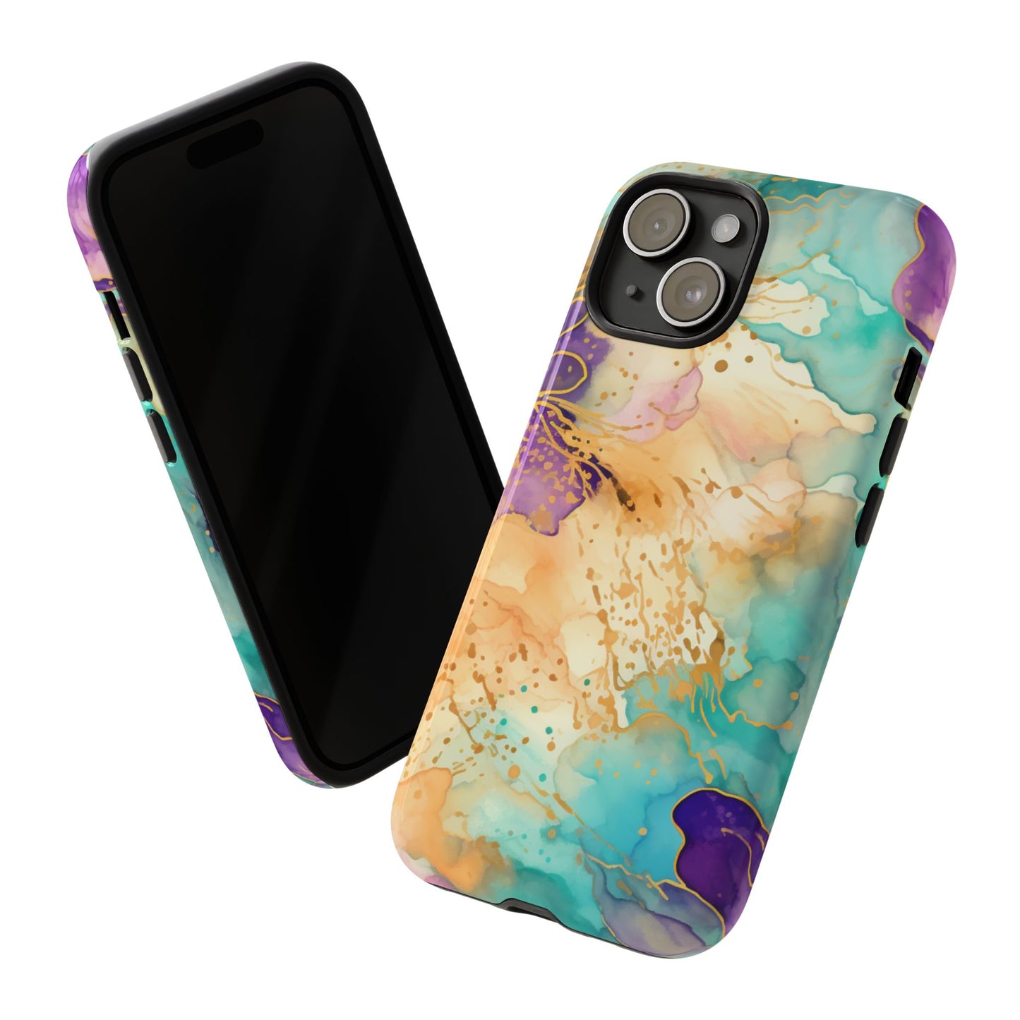 Golden Aura Abstract Watercolor Mobile Case