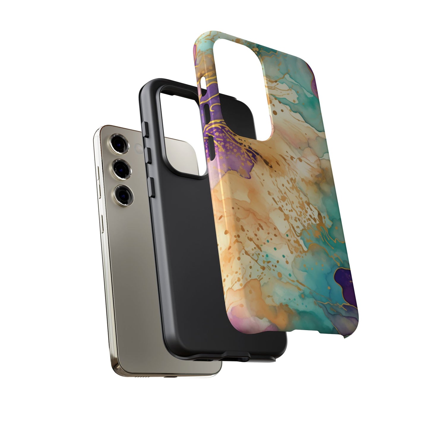 Golden Aura Abstract Watercolor Mobile Case