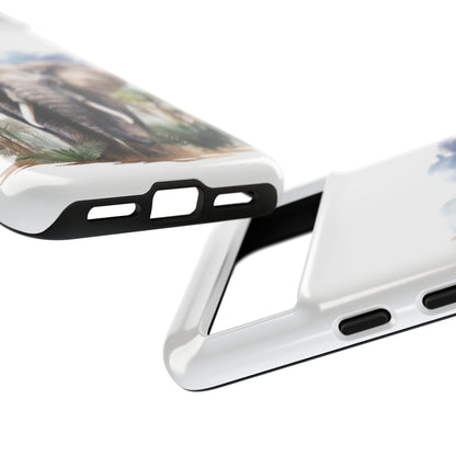 Majestic Watercolor Elephant Mobile Cover – Artistic Wildlife Design