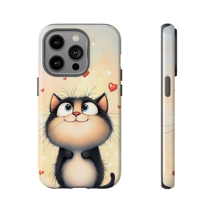 Cute Kitty Love Phone Case – Adorable Anime Cat Design for iPhone, Google Pixel & Samsung