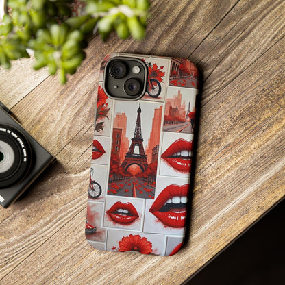 Red Lips & Eiffel Tower Phone Case