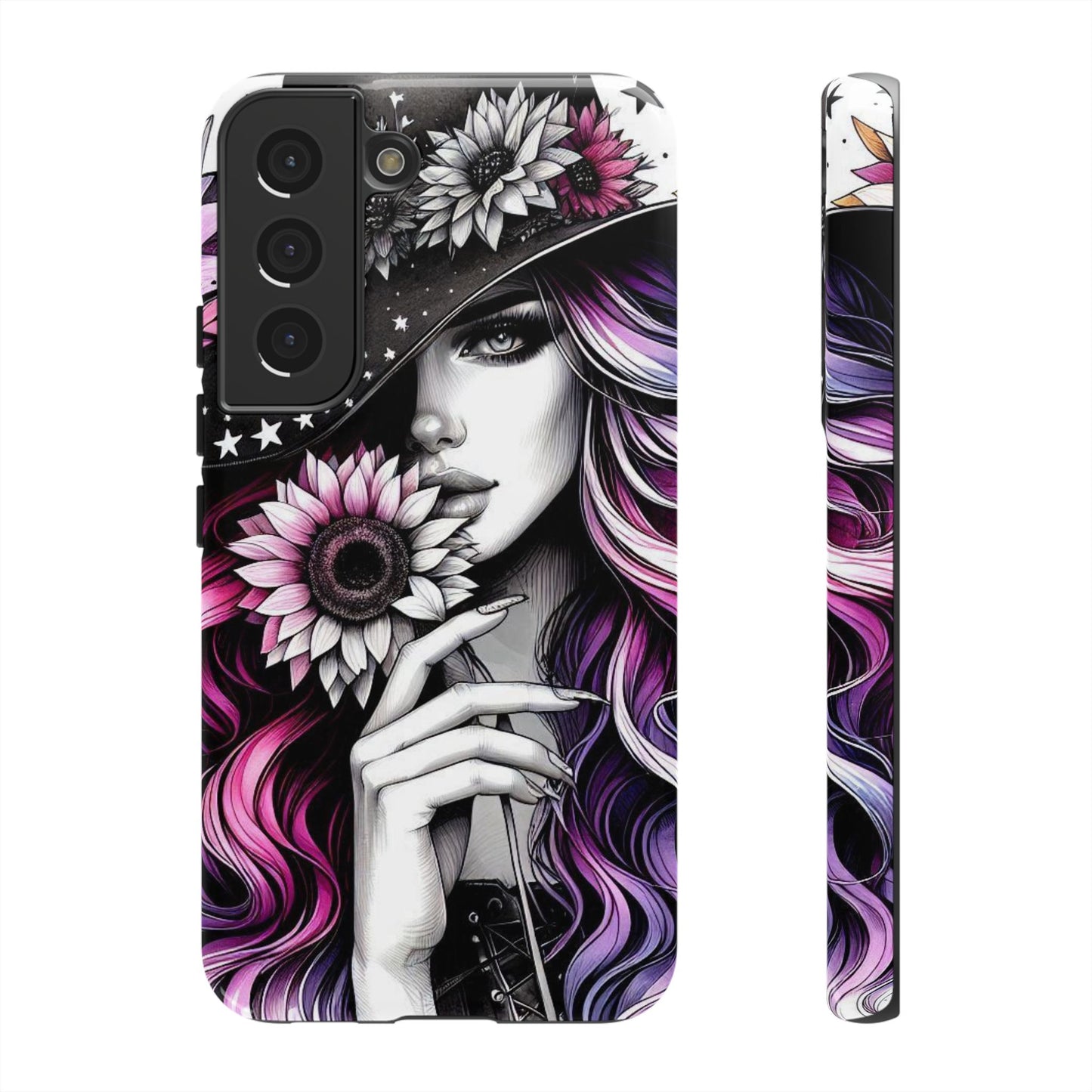 Mystic Bloom – Enchanted Witch & Floral Elegance Mobile Cover