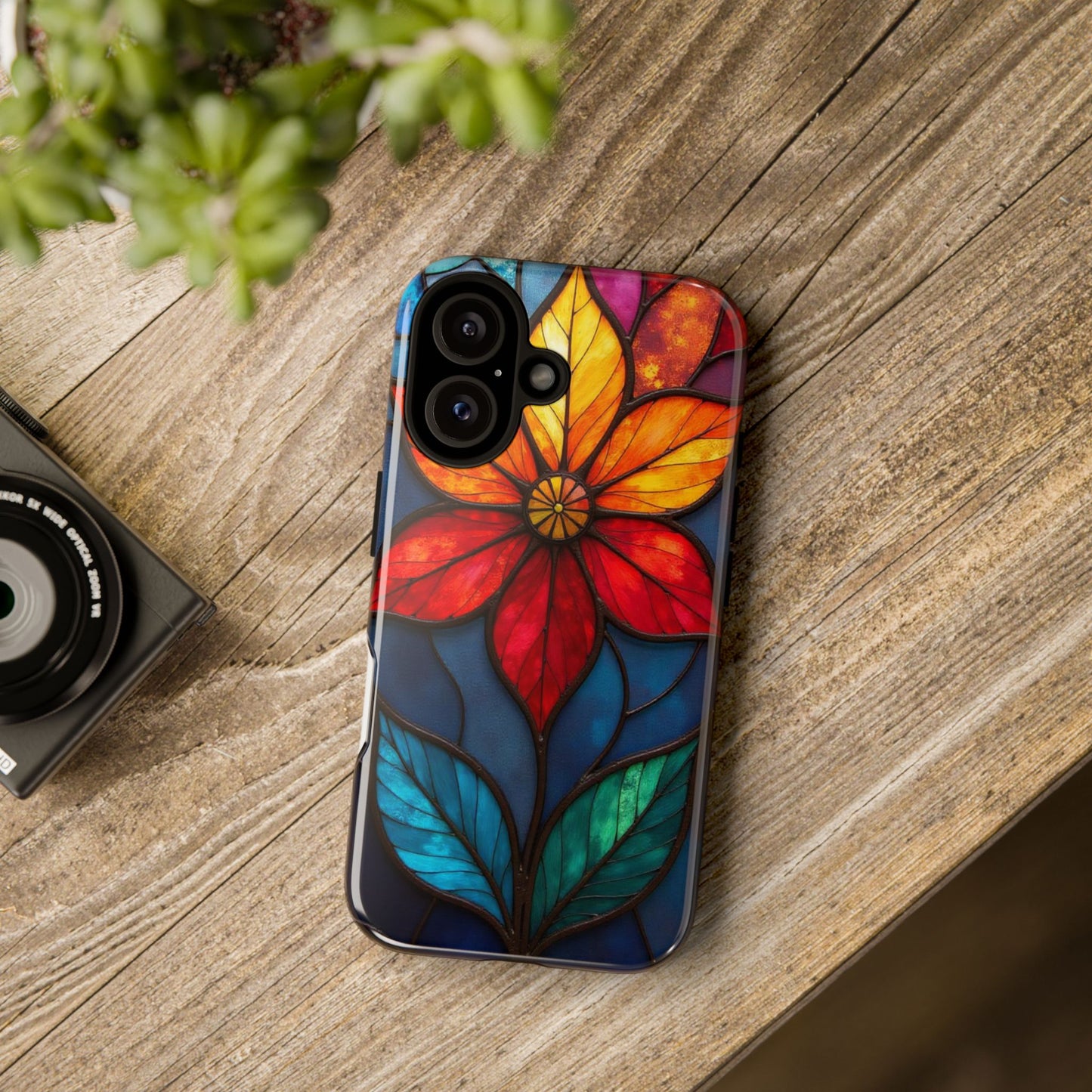 Radiant Blossom: Red and Orange Floral Elegance