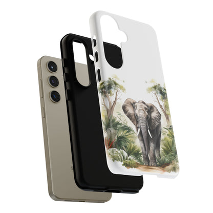 Serene Jungle Elephant Mobile Cover – Watercolor Wildlife Design