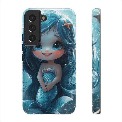Bubble Bliss - Cute Chibi Mermaid Ocean Phone Case for iPhone, Samsung & Pixel