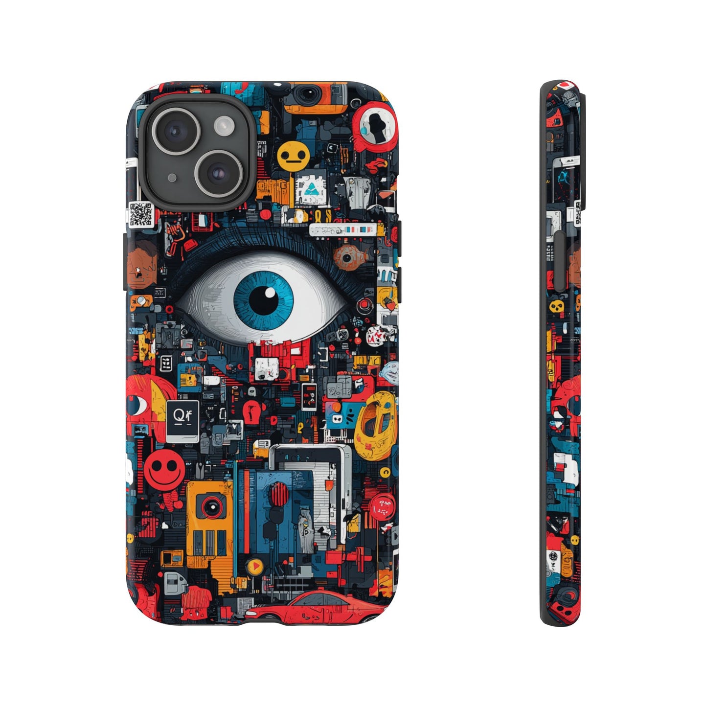 Contemporary Art Phone Case – Basquiat Graffiti Cover - iPhone, Samsung & Google Pixel Cover - Artistic Painting Case,  Art Lover Gift