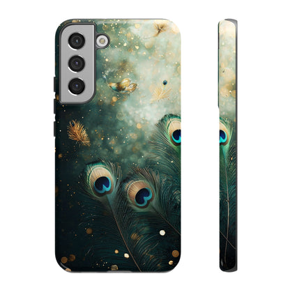 Iridescent Peacock Feather Luxe Phone Case for iPhone, Samsung & Google Pixel
