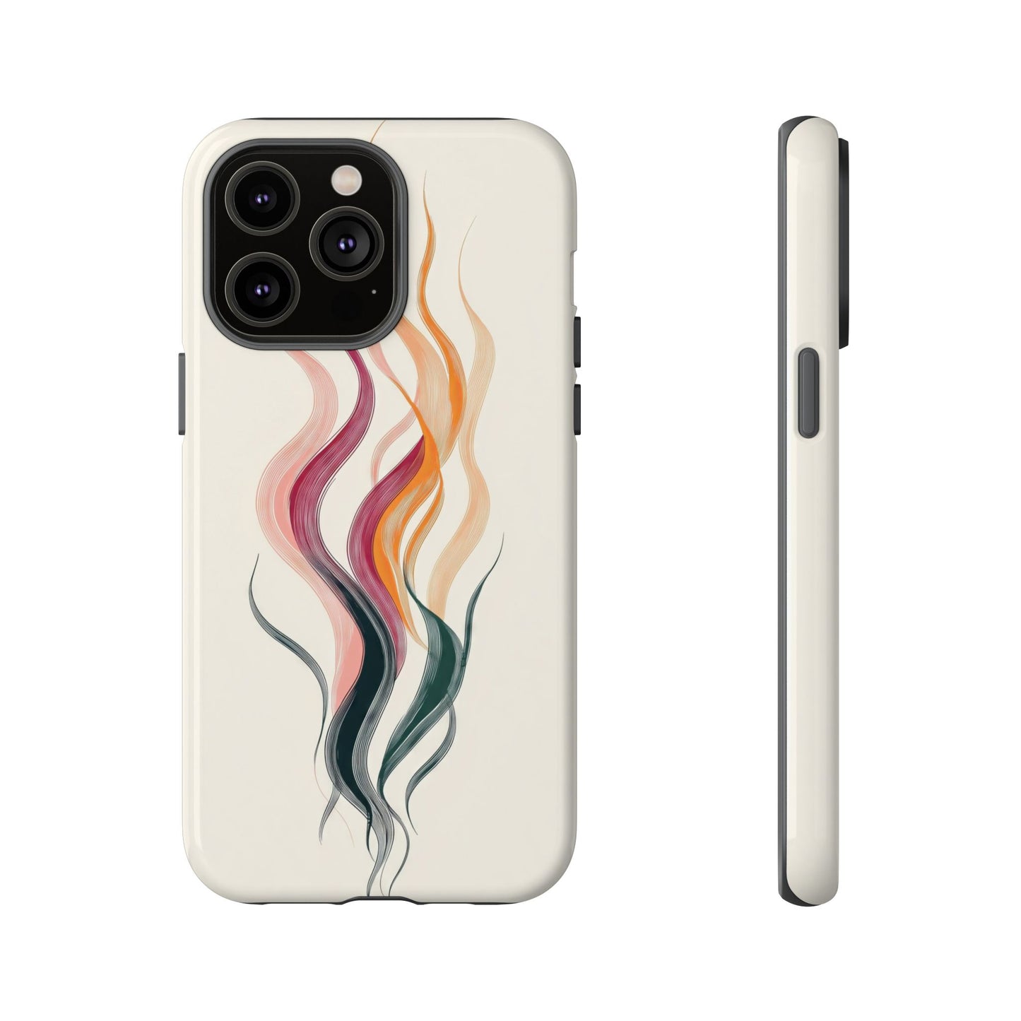 Whispering Waves – Elegant Line Art Abstract Phone Case for iPhone, Samsung & Pixel