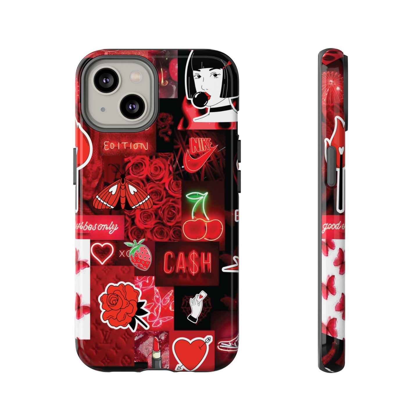 Red Pop Art Neon Vibes Phone Case