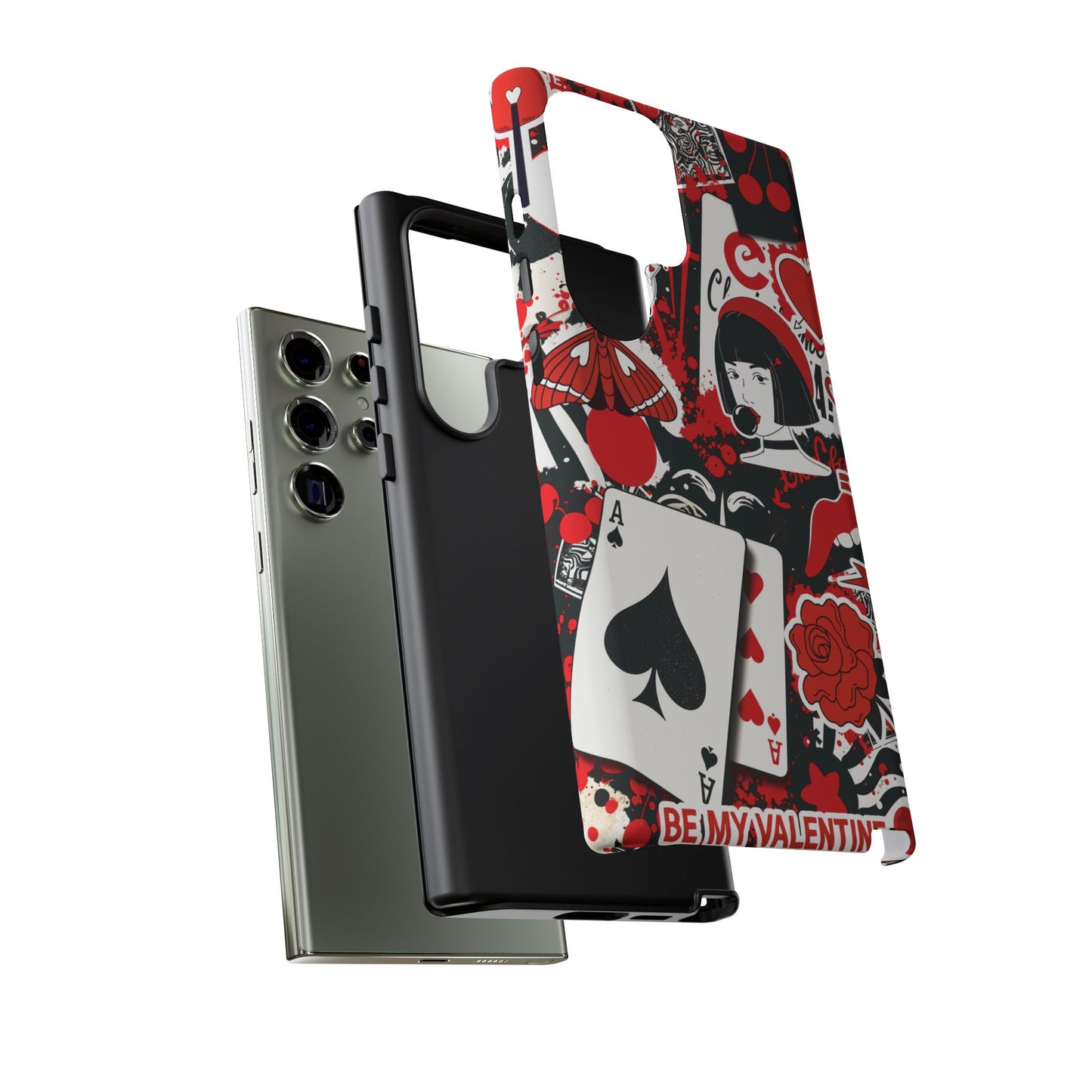 Bold Red & Black Ace Card Phone Case
